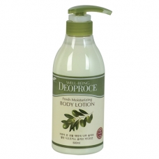 Wellbeing Deoproce Fresh Moisturizing Body Lotion Olive/ Освежающий и увлажняющий лосьон после душа с экстрактом оливы
